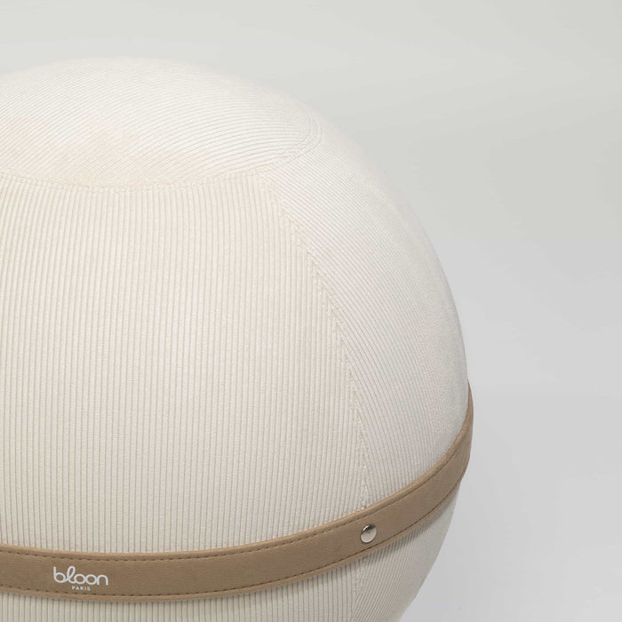 Siège Bloon Côtelé - blanc crème beige Jasmin